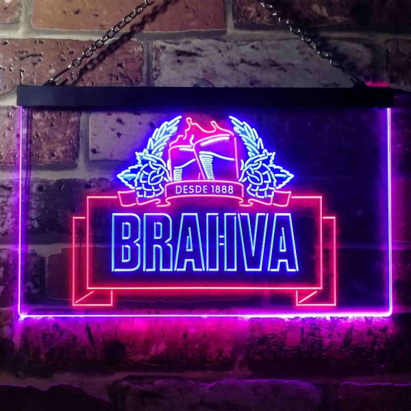 Brahva Beer Dual LED Neon Light Sign